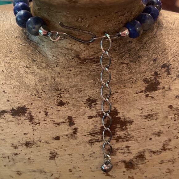 Jay King Sterling Silver, Lapis and Blue Apatite Necklace - Picture 4 of 4